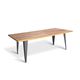 tavolo da pranzo contemporaneo / in rovere / in legno oliato / con supporto in acciaio verniciato