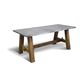 tavolo contemporaneo / in rovere / in legno oliato / con supporto in legno