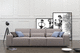 divano contemporaneo / in tessuto / beige / 3 posti