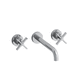miscelatore doppio comando per lavabo / da incasso / in metallo cromato / da bagno