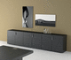 armadio classificatore basso / alto / impiallacciato in legno / con sportello battente