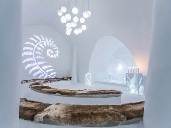 La venticinquesima edizione del Icehotel include una serie quadrata di vortice