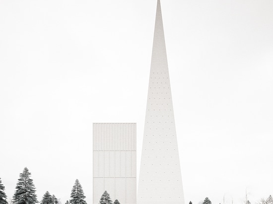 la molva del förstberg progetta una chiesa faro-modellistica per un'entrata della concorrenza in finlandia