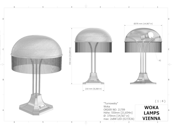 XX secolo di Adolf Loos Table Lamp