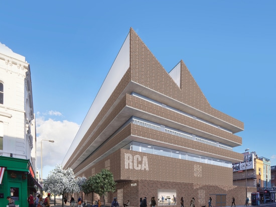 Il Royal College di arte a Londra annuncia che edificio di Herzog & de Meuron e città universitaria di Kensington rinfresca