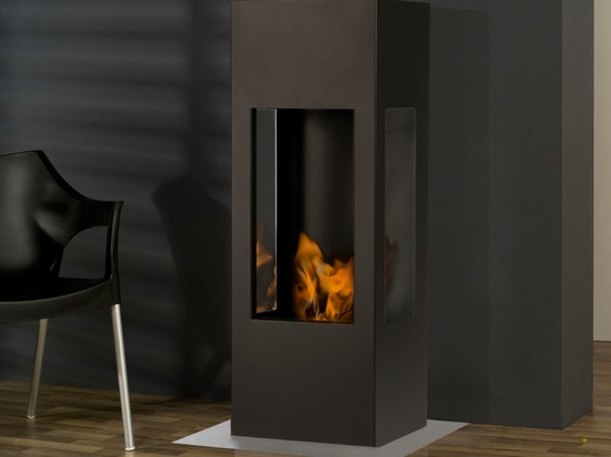 muenkel design prism fire [camino elettrico / a etanolo a 3 lati]