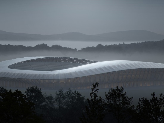 L'All-Timber Football Stadium di Stroud di Zaha Hadid Architects ottiene l'approvazione del Consiglio Comunale