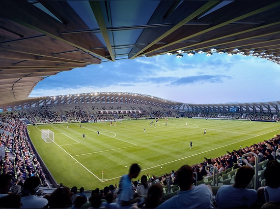 L'All-Timber Football Stadium di Stroud di Zaha Hadid Architects ottiene l'approvazione del Consiglio Comunale