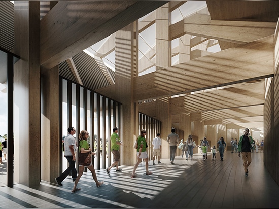 L'All-Timber Football Stadium di Stroud di Zaha Hadid Architects ottiene l'approvazione del Consiglio Comunale