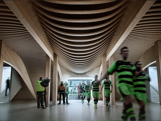 L'All-Timber Football Stadium di Stroud di Zaha Hadid Architects ottiene l'approvazione del Consiglio Comunale