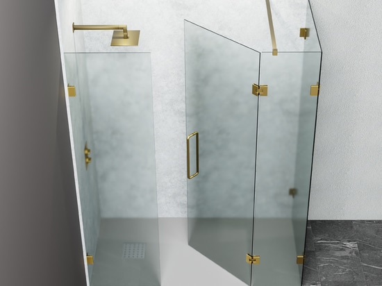 Piastra laterale Eva-Neos - vetro-vetro a 180° - Morsetto Glass-Wall a 90°