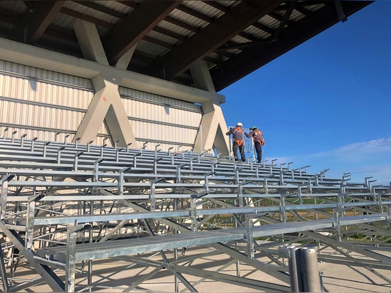 TRIBUNA PREFABBRICATA AL CAMPO SPORTIVO DI MARINA DI MONTEMARCIANO