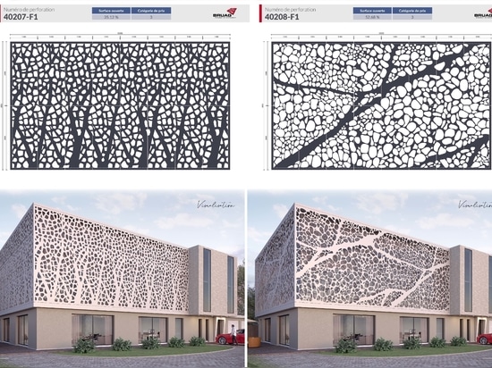 Collezione di design per facciate forate e parapetti di balconi con pannelli CELLON®