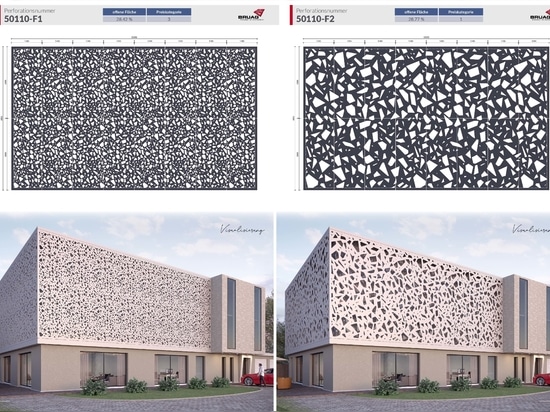 Collezione di design per facciate forate e parapetti di balconi con pannelli CELLON®