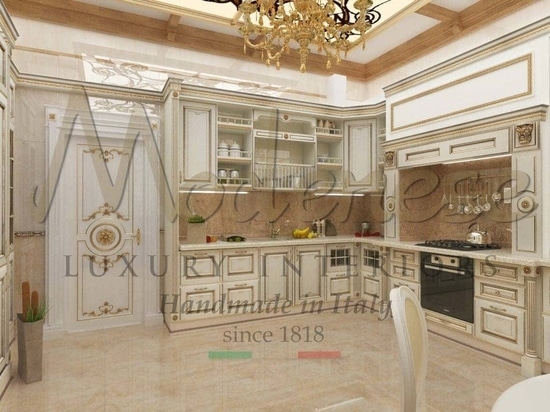 Progetto cucina elegante Mobili fissi su misura Jeddah – Ksa