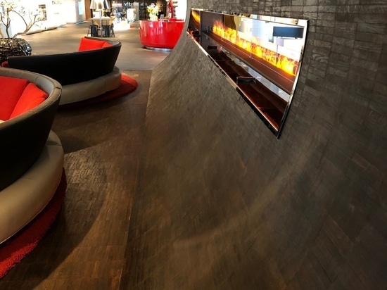 Caminetto Safretti da 6 metri al Miele Experience Center