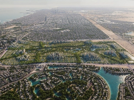 BIG intreccia parchi verdi attraverso quartieri simili a isole per il prossimo masterplan di Dubai