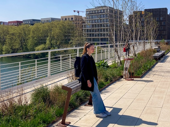 Panchina personalizzata - Ponte Olimpico Louafi Bouguera, Parigi