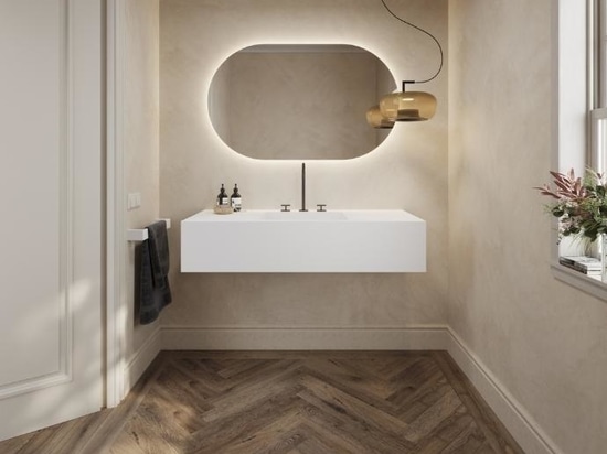 Cassiopeia Deep Corian® Lavabo singolo sospeso