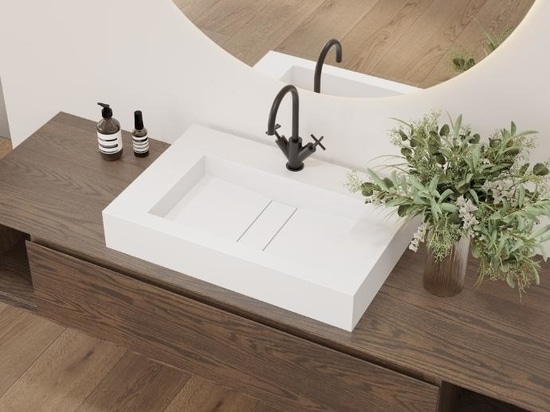 Hatysa Corian® Lavabo singolo da appoggio