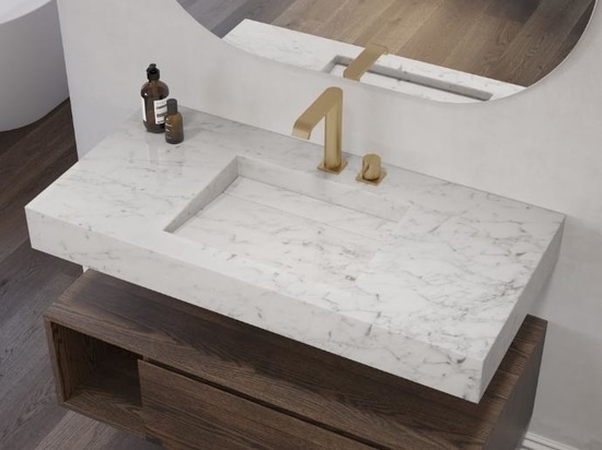 Lavabo singolo sospeso Cassiopeia Slim Marble