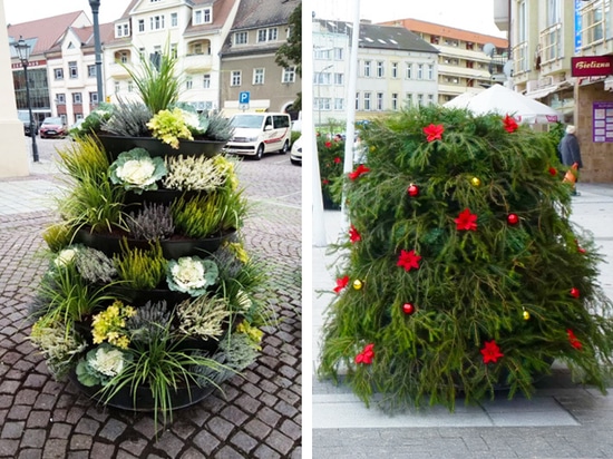 Torri di fiori nello spazio urbano: verde stagionale di forte impatto visivo