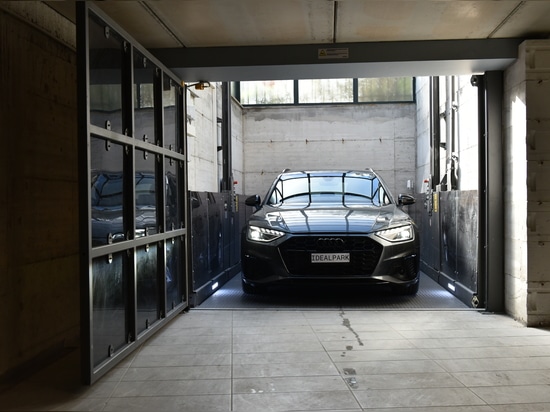 Piattaforma dell’ascensore per auto IP1-HMT V07 per il garage interrato dell’hotel