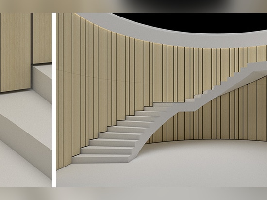 Rivestimento acustico in bambù nella nuova sede della Fondazione Mutua Madrileña