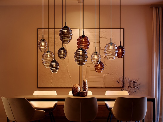 s.luce: lampade da galleria Echos in elegante vetro