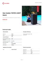 Gas heater PATIO LIGHT black