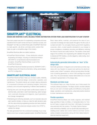 SmartPlant Electrical Product Sheet