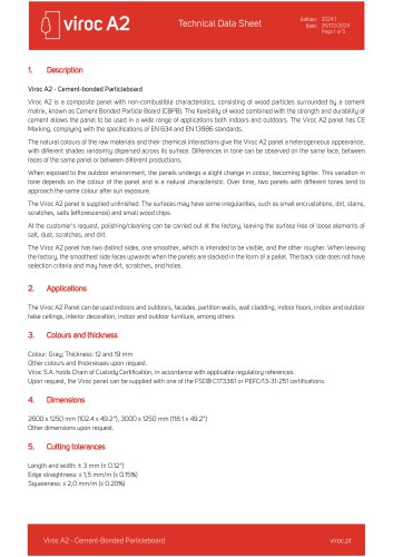 VIROC A2 TECHNICAL DATA SHEET