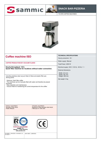 Coffee machine ISO