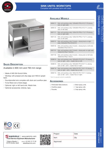 SINK UNITS: WORKTOPS