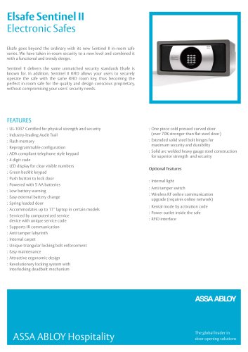 Sentinel ll Product Sheet