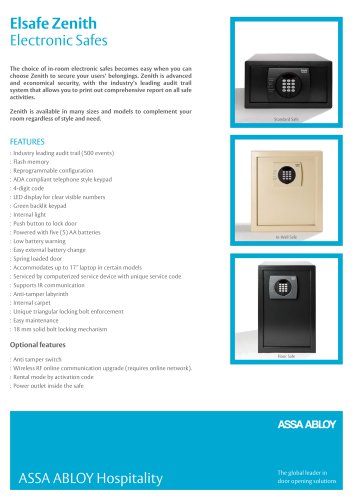 Zenith Range Product Sheet