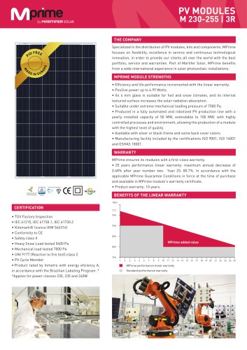 Modules PV 3 Busbar (M series)