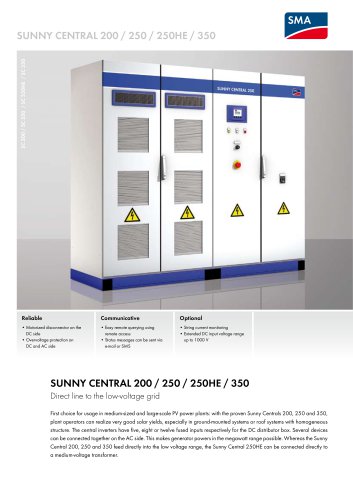 SUNNY CENTRAL 200 / 250 / 250HE / 350