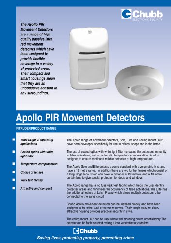 Apollo PIR Movement detectors