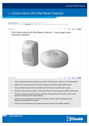 Indoor Infra Red Beam Detector