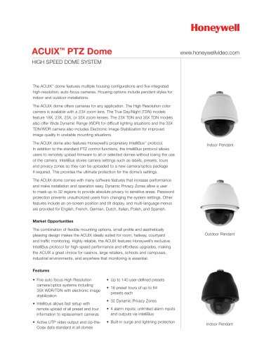 ACUIX™ PTZ Dome 