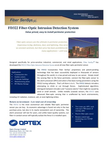 FD322 Fiber-Optic Intrusion Detection System