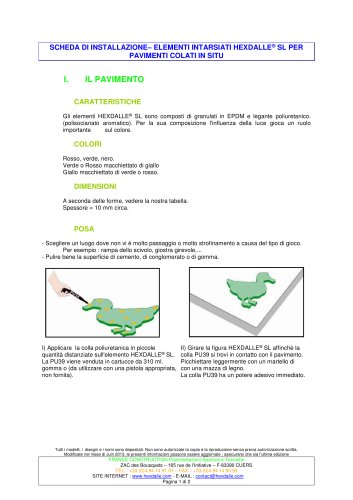 ELEMENTI INTARSIATI HEXDALLE® SL PER PAVIMENTI COLATI IN SITU