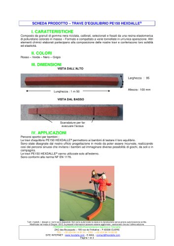 TRAVE D'EQUILIBRIO PE150 HEXDALLE®