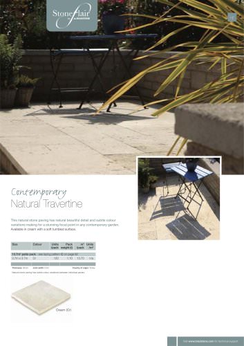 Contemporary paving Natural Travertine