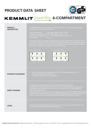 powerBox 6-compartment - Data sheet