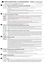 INDICAZIONI PER LA LAVORAZIONE