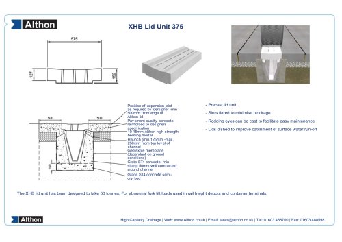 XHB LID UNIT 375