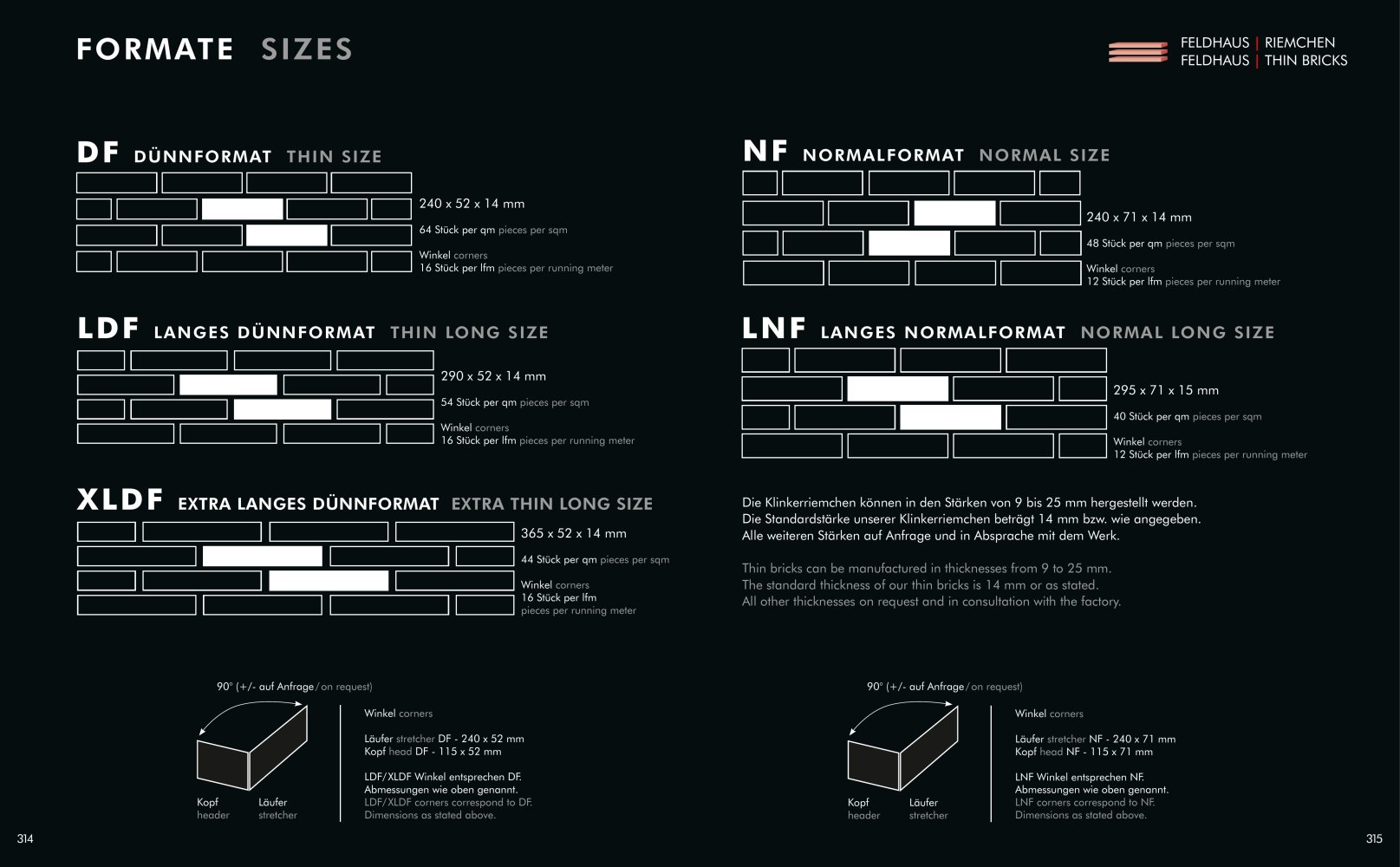 thin brick formats - Feldhaus Klinker