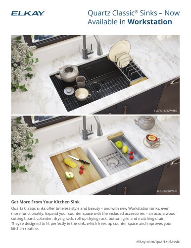 Quartz Classic® Sinks – Now Available in Workstation